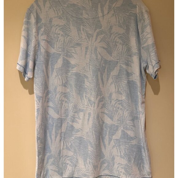 Benson Reverse Print Slub T-Shirt, Blue, Size Medium - Picture 3 of 5